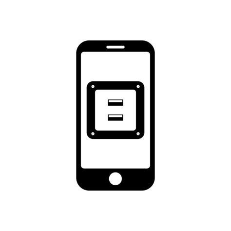 Phone With Socket Plug Icon Symbol For App And Web 4606080 Vector Art