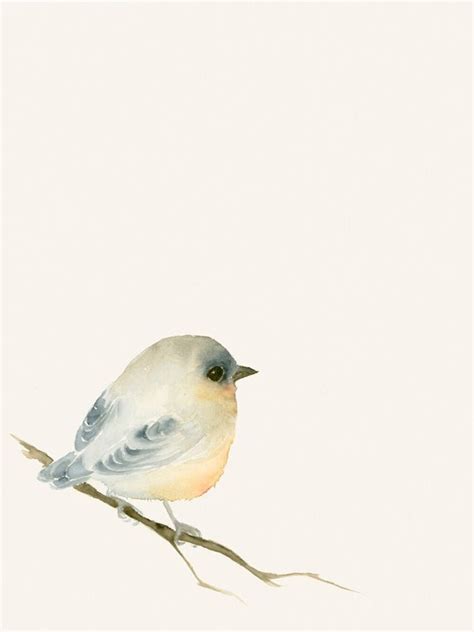 Bird Art Print From Original Watercolor Painting Baby Bird Etsy