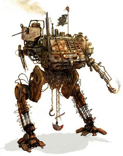 Post Apocalyptic Mecha Mad Max Mech Post Apocalyptic Art