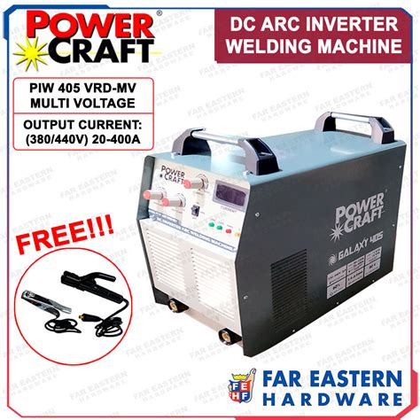POWERCRAFT DC Arc Inverter Welding Machine Multi Voltage PIW 405 VRD MV