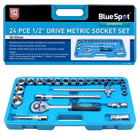 Blue Spot Tools 24pc 12 Inch Metric Socket Set 10 To 32mm 01548