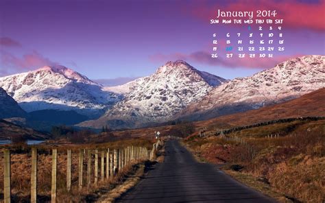 Free Download January 2014 Hd Wallpaper Calendar Introversion Effect