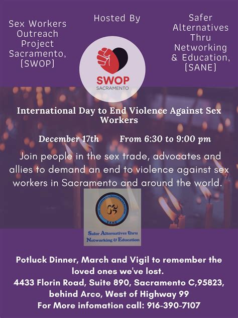 International Day To End Violence Against Sex Workers Event Swop