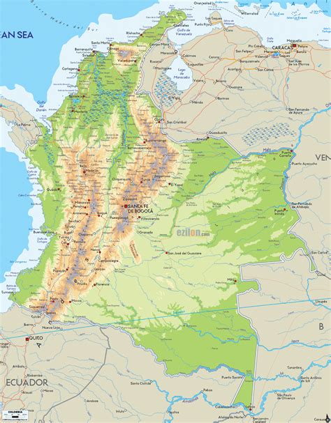 Colombia Geographical Maps Of Colombia ~ Klima Naturali