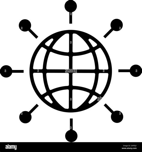 Global Network Vector Icon Illustration Stock Vector Image And Art Alamy