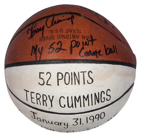 Lot Detail 1990 Terry Cummings Signed And Game Used San Antonio Spurs