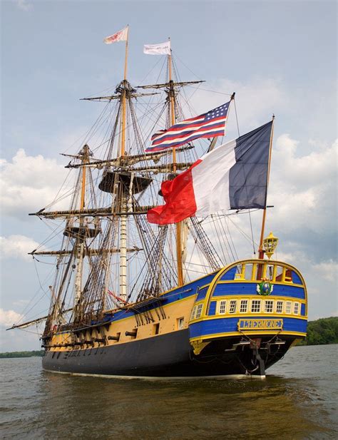 The French Frigate Hermione A Duplicate Of The Ship That Brought The