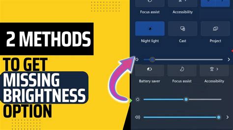 How To Get Brightness Option In Windows 11slider Missing Youtube