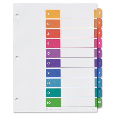 Avery® Ready Index Custom Toc Binder Dividers