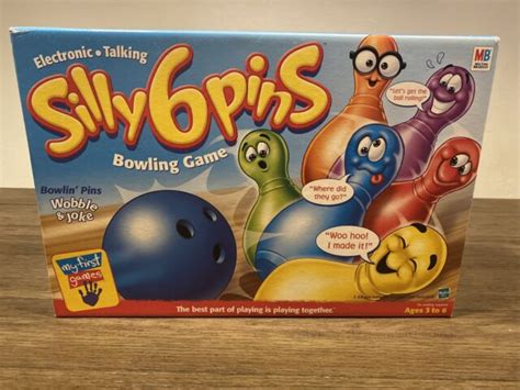 Silly 6 Pins Kids Bowling Game Milton Bradley Complete Working 1999