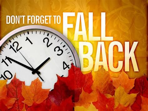 Sunday November Fall Back Time Daylight Savings Time Fall Back