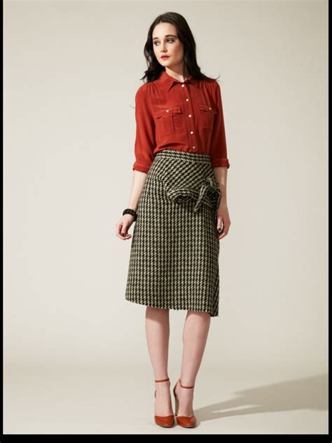 Skirt Houndstooth Skirt Wool Skirts Top Stitching Marni Tweed