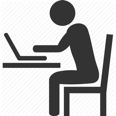 13 Computer People Icons Images Icon Person On Computer Person