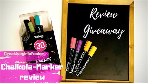 Chalkola Chalk Marker Review Giveaway 💖💖 Youtube