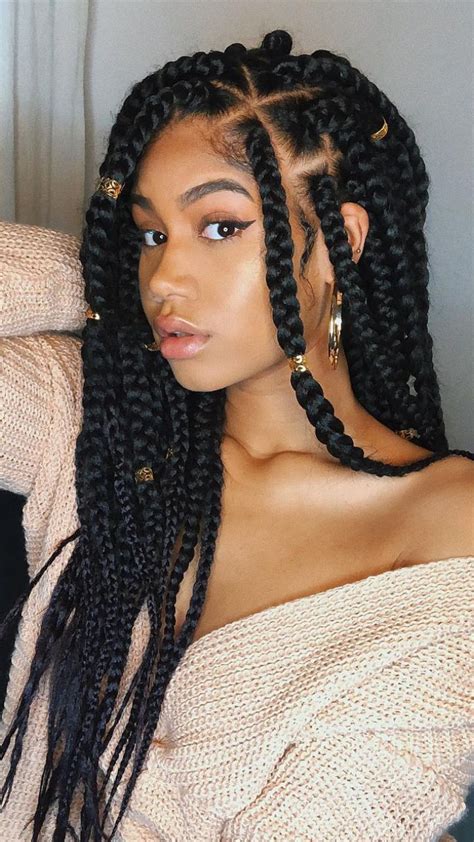 Pin By Tanya Parnell On Hair Inspiration In 2023 Box Braids Hairstyles For Black Women Big