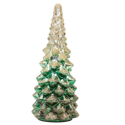 13 7 Inch 35 Cm Set Of 3 Glass Christmas Trees With Led Lights Costco Uk