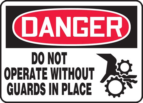 do not operate without guards in place osha danger safety sign meqm014