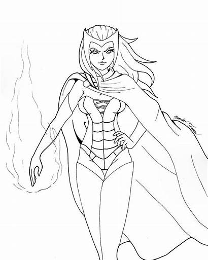 Witch Scarlet Coloring Pages Avengers Witches Sketch