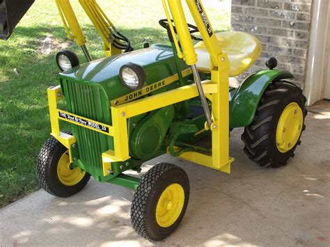 John Deere 110 With Johnson Loader Small Garden Tractor Old John