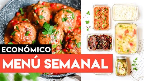 menú semanal económico y saludable 🌿 recetas fáciles 100 healthy youtube