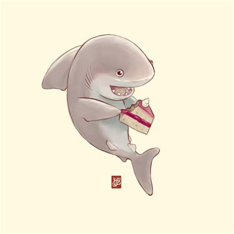 Shark Art Cute Shark Shark Illustration