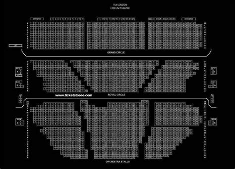 Lyceum Theatre London Seating Plan Best Seats Elcho Table