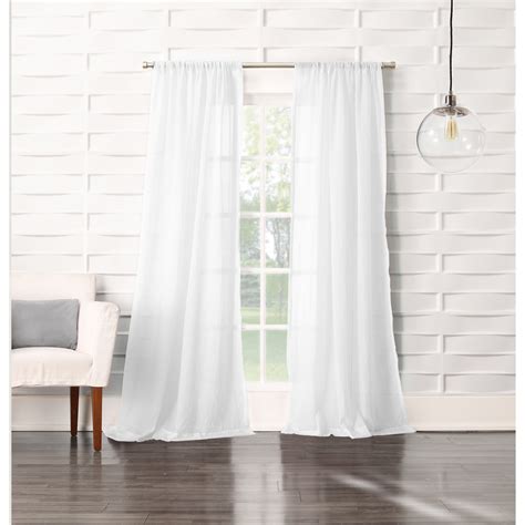 20 Collection Of Ladonna Rod Pocket Solid Semi Sheer Window Curtain Panels