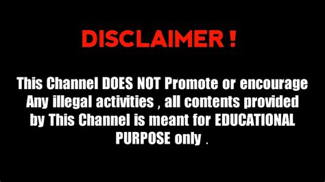 Warning Disclaimer Video Non Copy Youtube