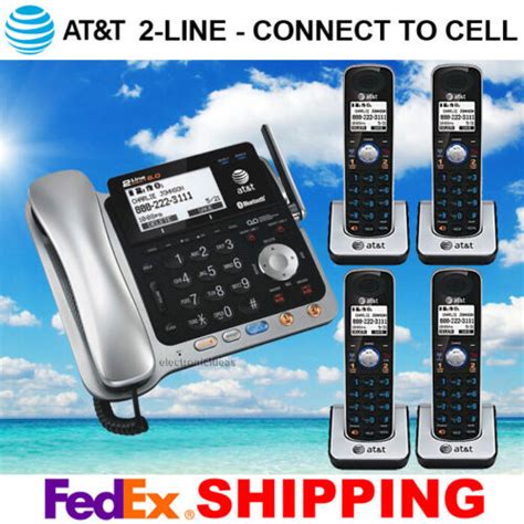 Atandt Tl86109 2 Line Dect 60 Phone System Bluetooth 4 Cordless