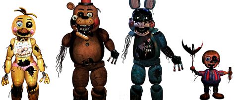 Five Nights At Freddys Withered Toys By Christian2099 On Deviantart Good Horror Games Scary