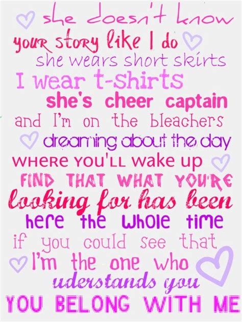 You Belong With Me Song By Taylor Swift Taylor Swift Lyrics Taylor