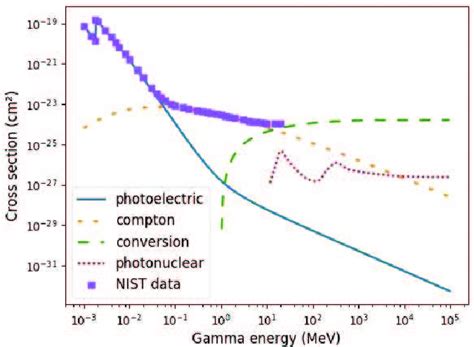 Cross Section Of Different Interactions Induced By Photons And