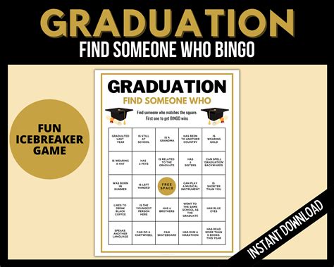 Graduation Find Someone Who BINGO | LittleHaloJ