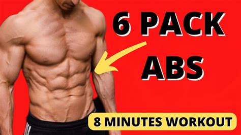 How To Get 6 Pack Abs In 8 Minutes At Home Youtube