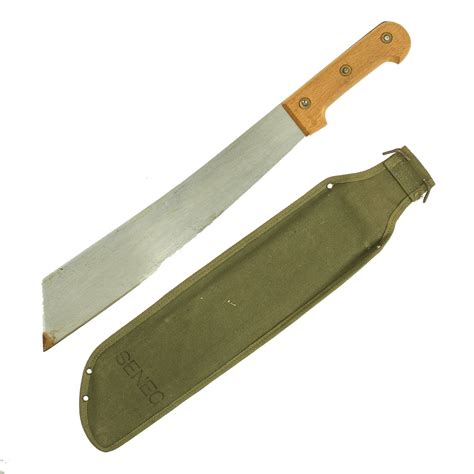 Original French Unissued M 1961 Military Machete With Canvas Scabbard