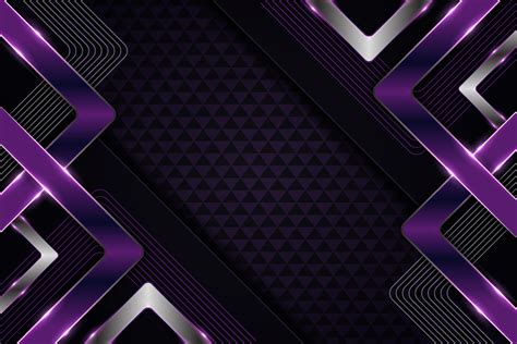 Luxury Background Overlapped Geometric Glow Purple And Silver In Dark