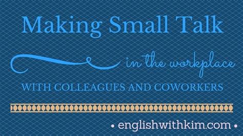 Includes step by step instructions on how to write, tips, and sample letter. Making Small Talk in the Workplace with Colleagues and ...
