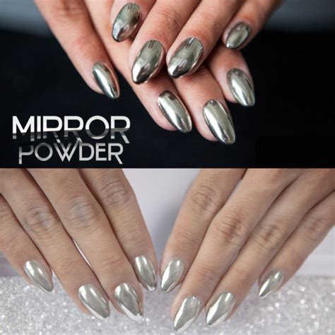chrome powder for nails metallic effect nail powder mirror effect nail powder online shopping