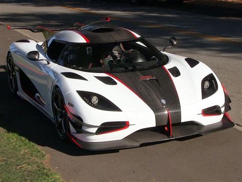 Koenigsegg One1 Painted In White W Exposed Carbon Fiber And Red