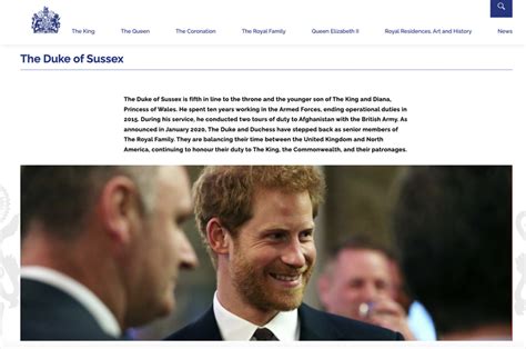 Prince Harry Hrh Title Removed From Royal Website After Blunder