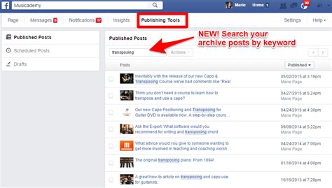 How to find drafts on facebook app for android and iphone. New! Facebook publishing tools. Finally a search function for Page admins.