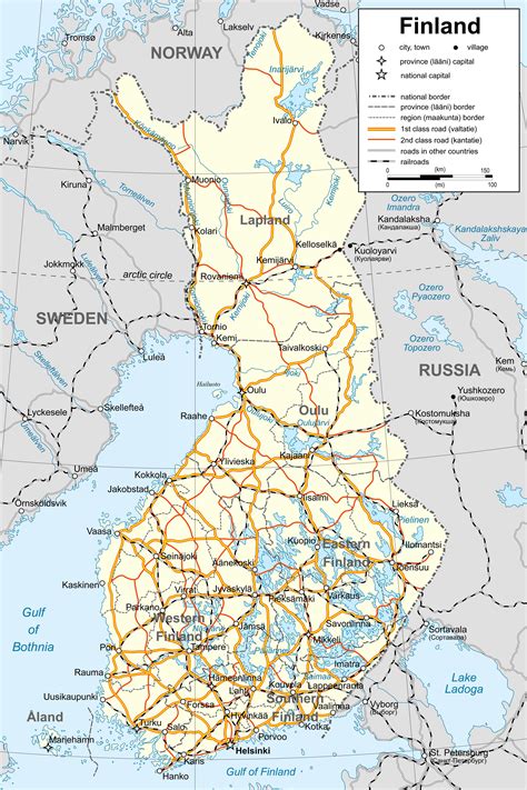 Finlandia Politico Sulla Mappa Mappa Della Finlandia Politico Europa