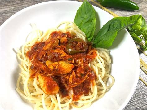 Spicy Jalapeño Chicken Spaghetti Sauce The Weekly Menu Recipe