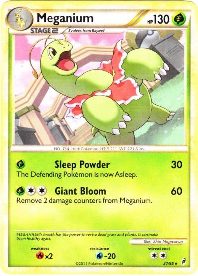 We did not find results for: Serebii.net Pokémon Card Database - Call of Legends - #27 Meganium