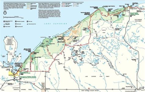Pictured Rocks National Lakeshore Map Map Of The World