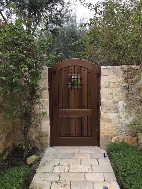 Custom Wood Gate By Garden Passages Tuscan Style Entry Gate Pool