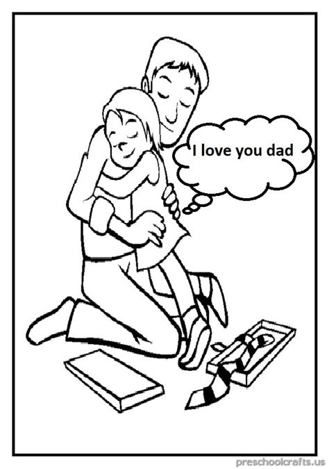 This fun father's day coloring page features dad opening a father's day gift from his son. Happy Father's Day Coloring Page for Preschool and ...