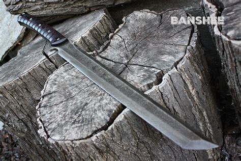 Handmade Fof Banshee Full Tang Two Handed Tactical Wakizashi Style Sword