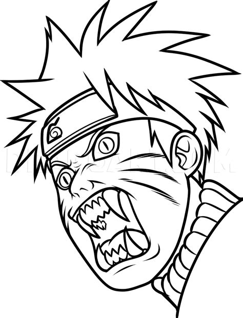 How To Draw Demon Naruto Step By Step Drawing Guide By Dawn Dragoart