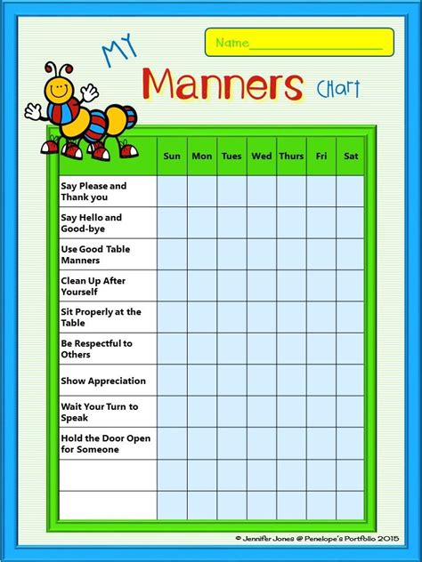 Behavior Chart Ideas For 5 Year Olds Renate Stpierre
